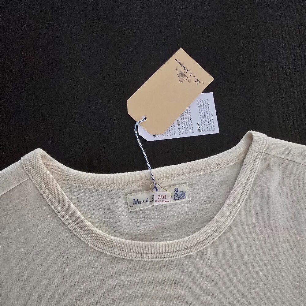 Merz b. Schwanen 215 Classic Crew Neck Tee - Nature 7/XL